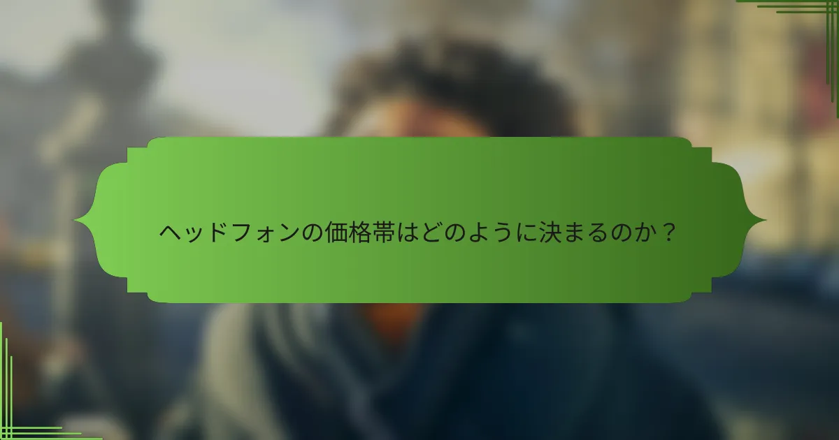 ヘッドフォンの価格帯はどのように決まるのか？